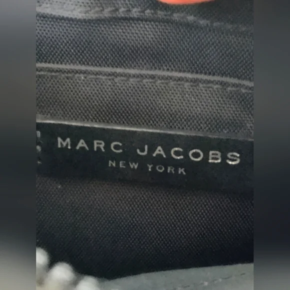 Marc Jacobs North South Messenger Crossbody Bag | Black Nylon With Leather Trim - Picture 4 of 10